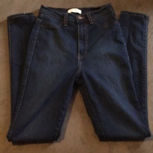 High waisted skinny jeans